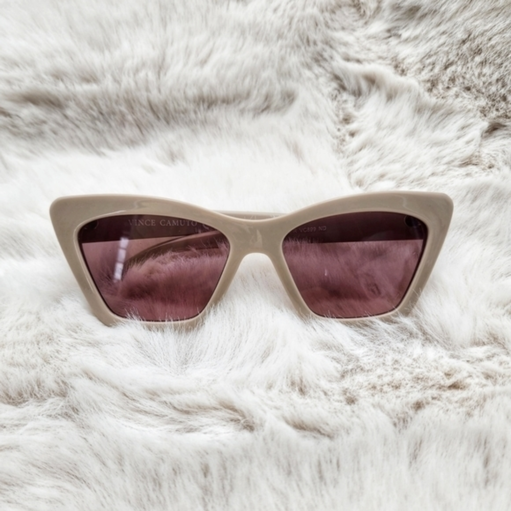 Vince Camuto‎ beige with purple tinted frames, used sungalsses